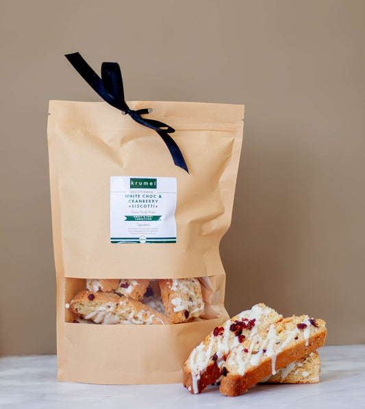 Cranberry & White Chocolate Biscotti (250g)